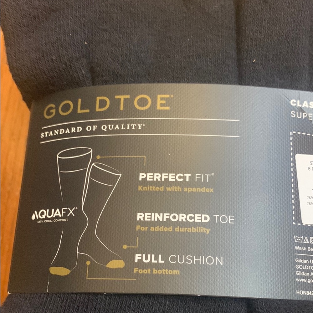 Gold Toe Black Casual Crew Socks - Picture 5 of 5
